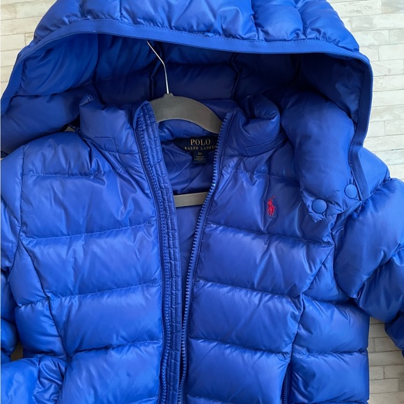 Polo Ralph Lauren Girls Puff Jacket with Ruffle Trim size 6x - Picture 2 of 5